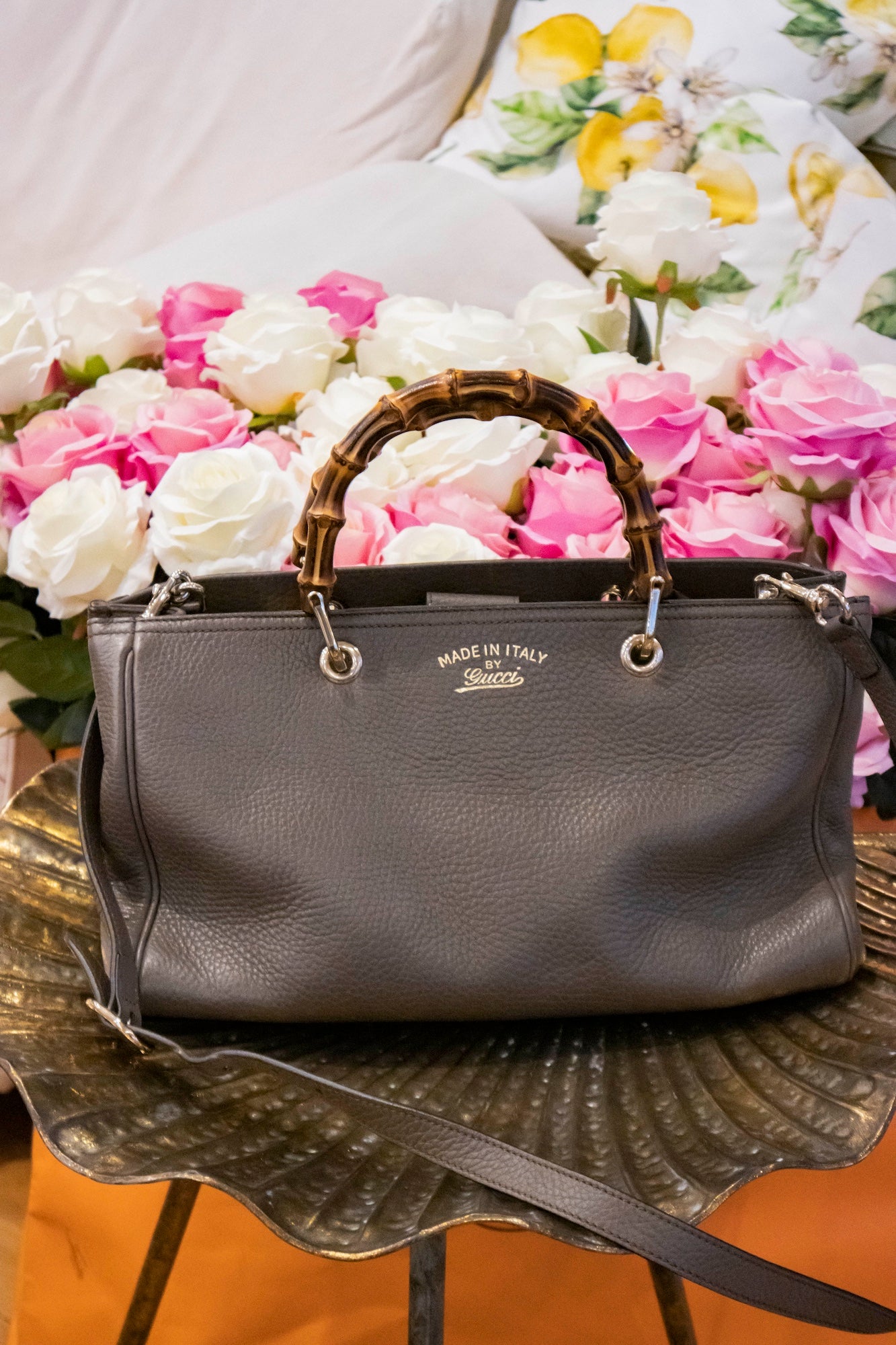 Gucci - Medium Bamboo Shopper Leder