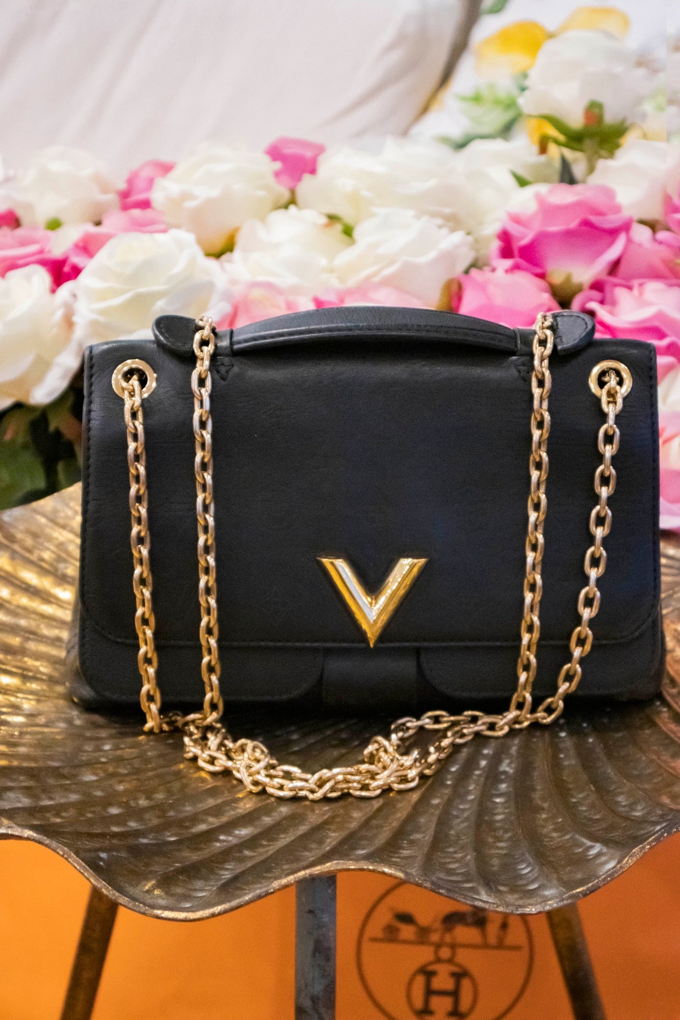 Louis Vuitton - Black Monogram Leather Very Chain Bag