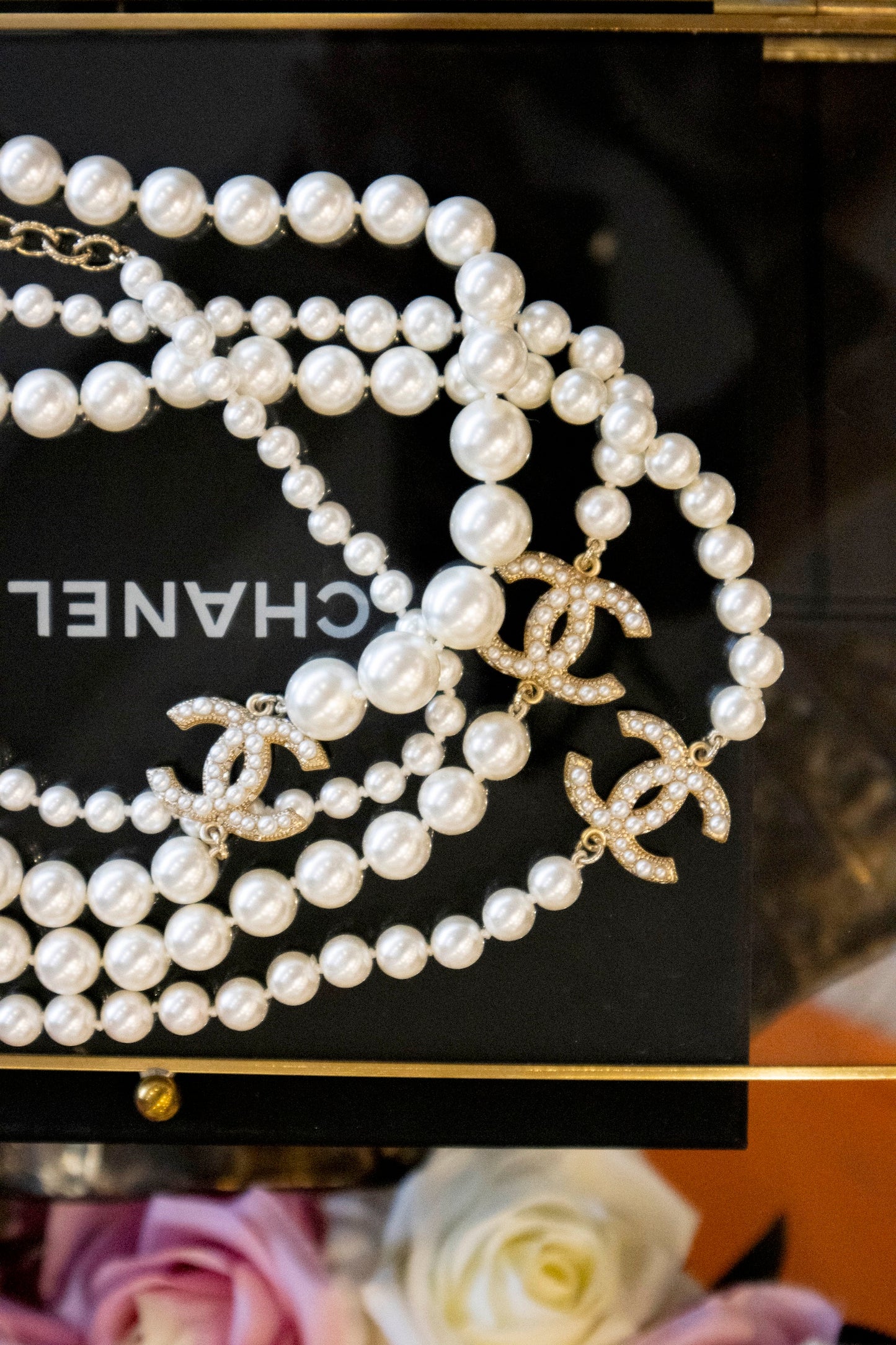 Chanel - CC Perlenkette lang Jubiläum 100 Jahre Chanel