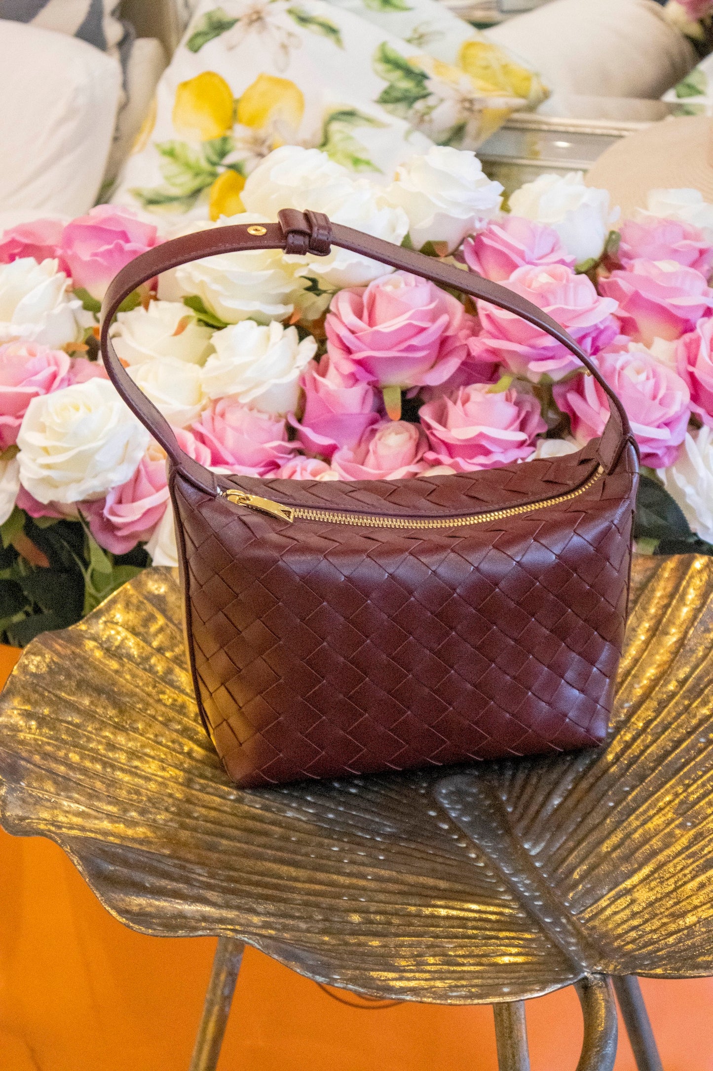 Bottega Veneta - Burgundy Wallace Leather Shoulder Bag