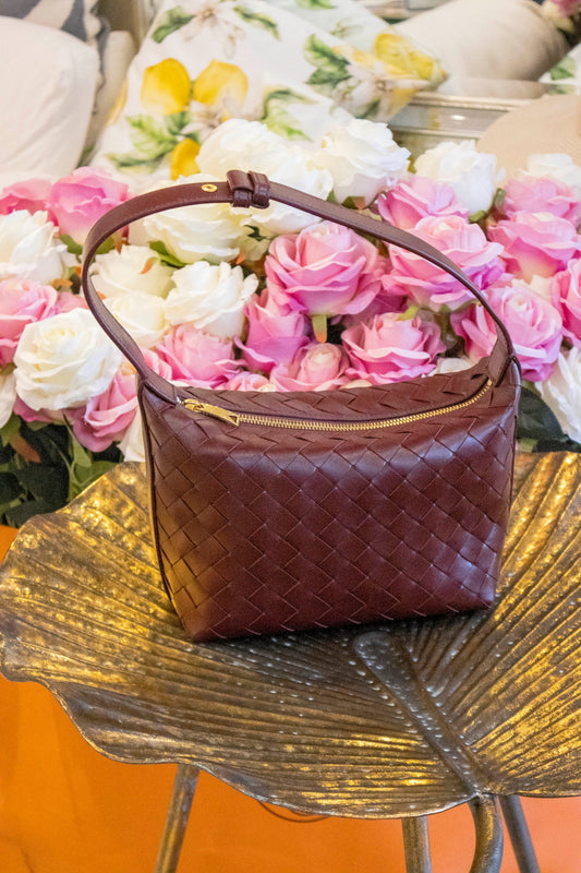 Bottega Veneta - Burgundy Wallace Leather Shoulder Bag