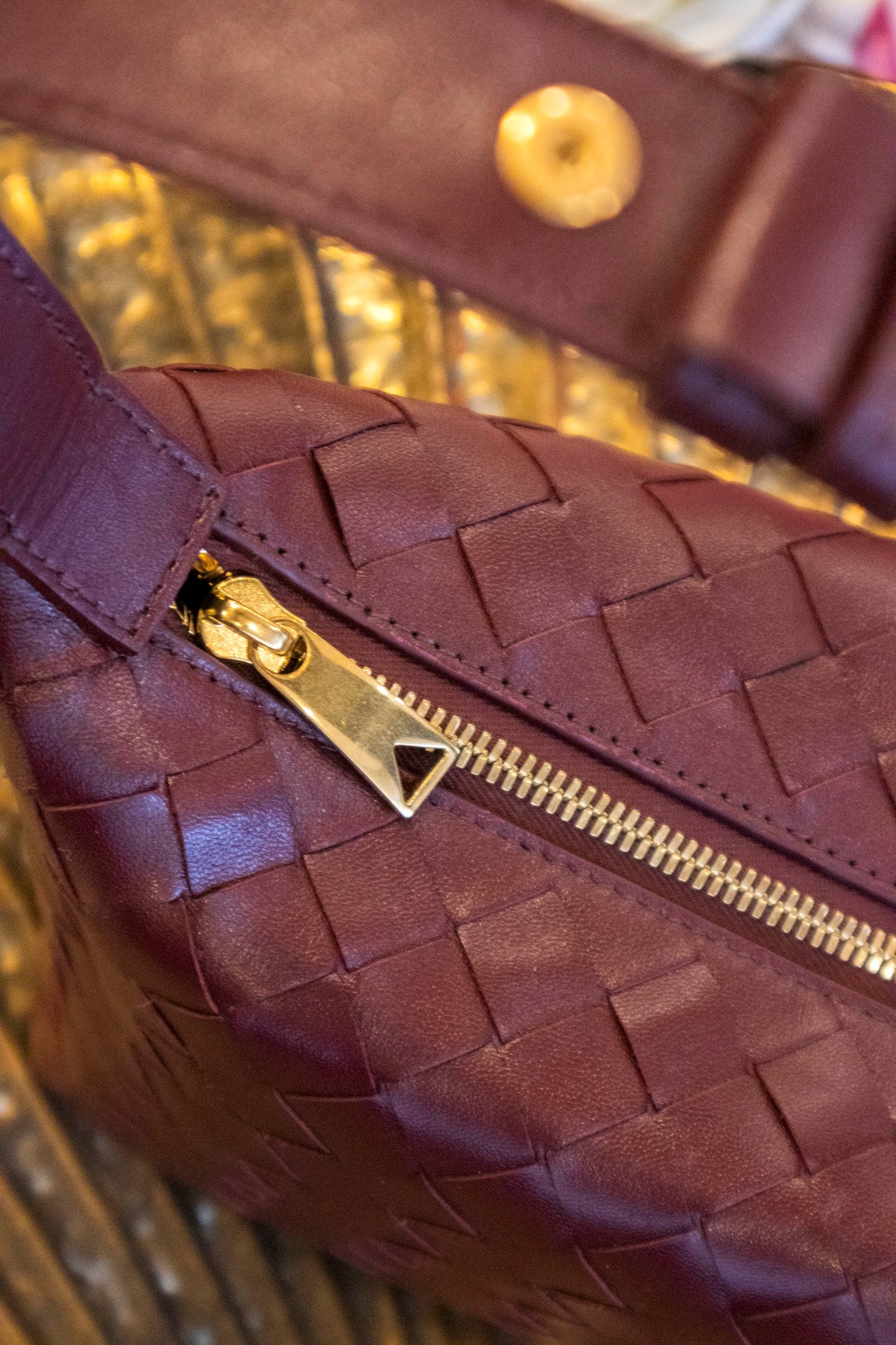 Bottega Veneta - Burgundy Wallace Leather Shoulder Bag