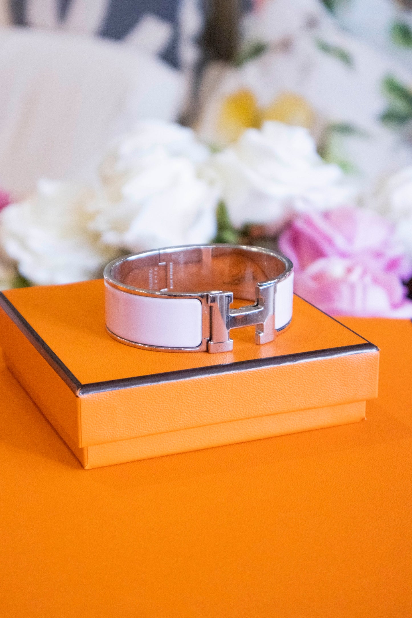 Hermès - Clic Clac H Armband in Hellrosa