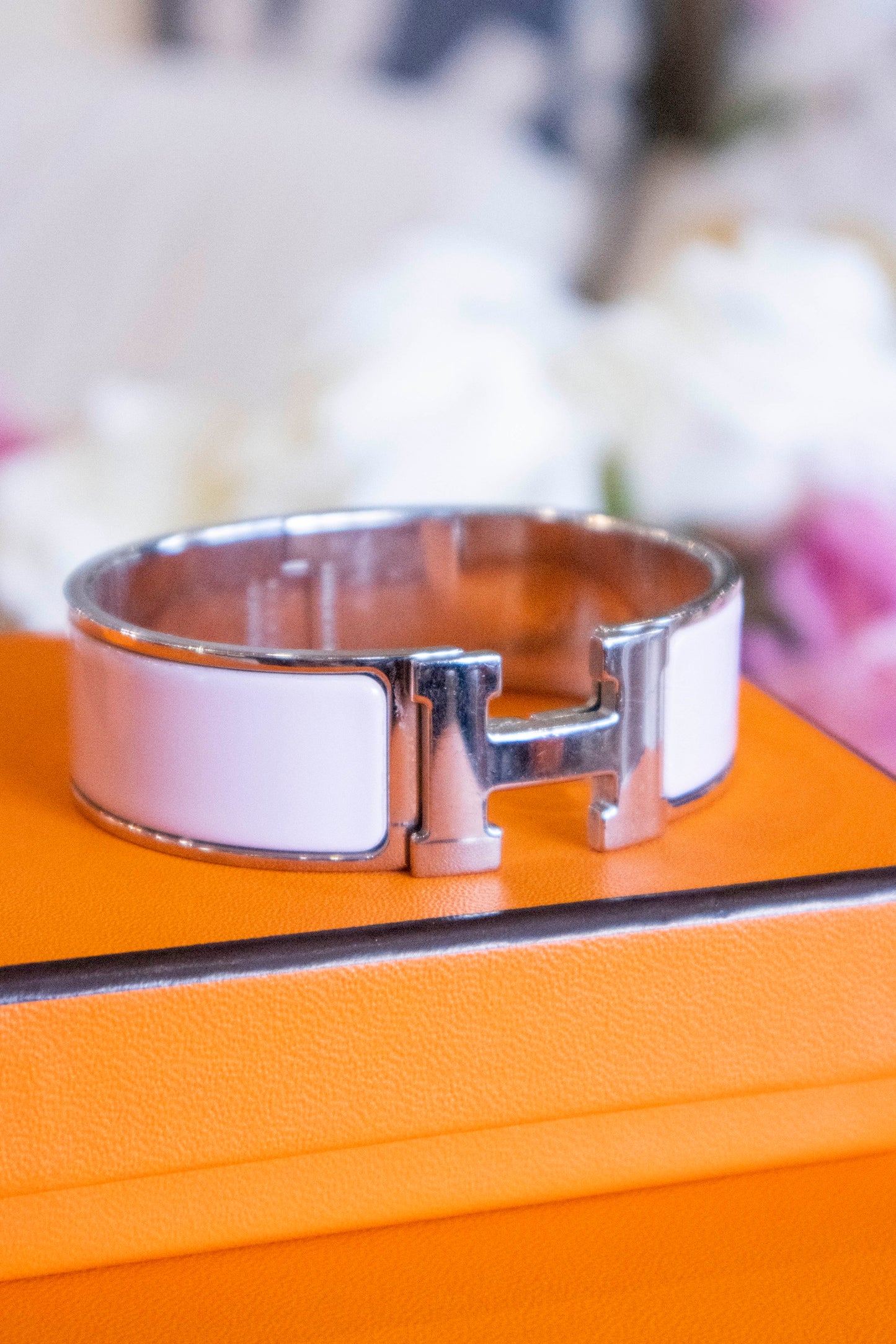Hermès - Clic Clac H Armband in Hellrosa