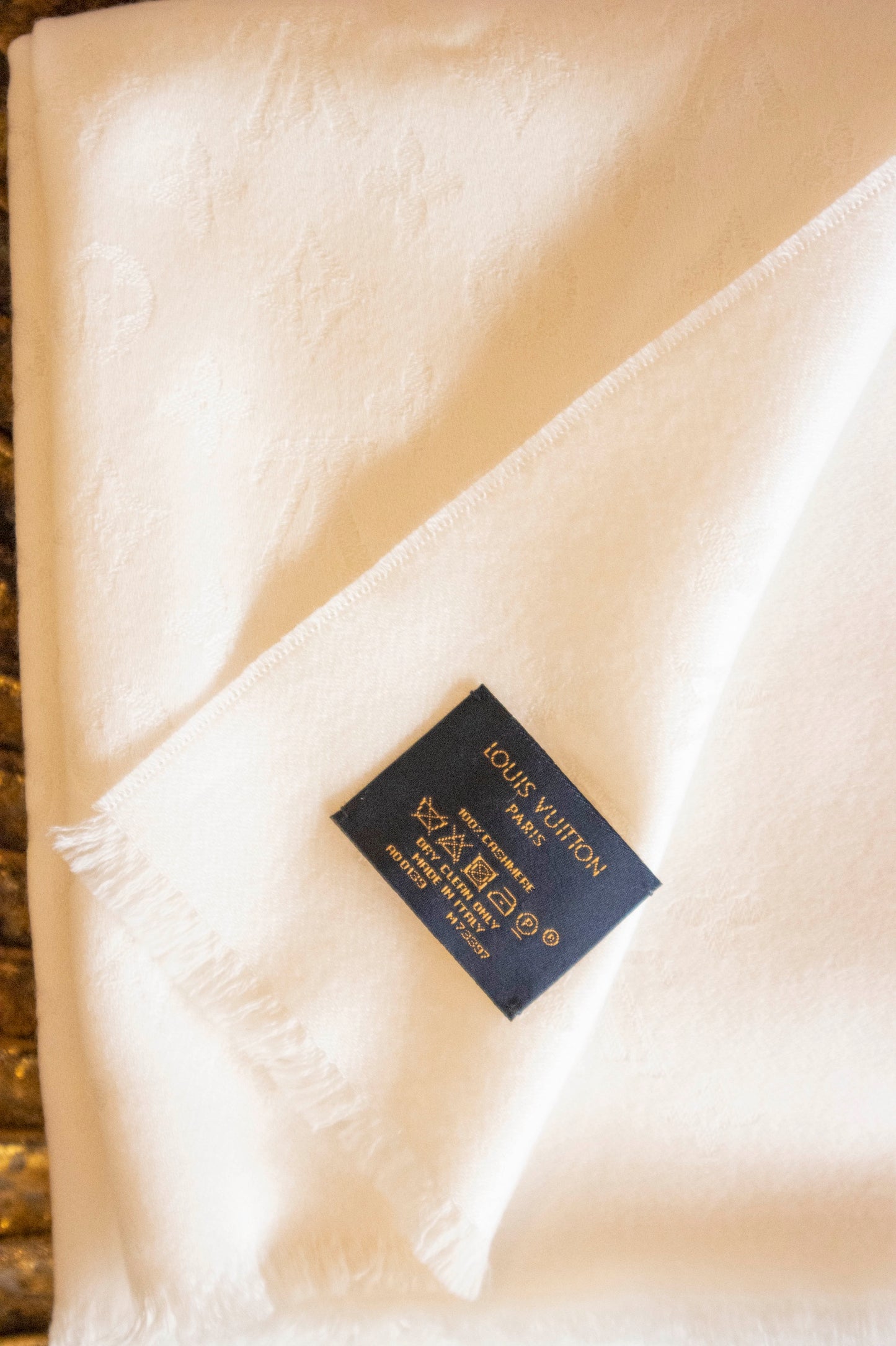 Louis Vuitton - Cashmere Schal weiss