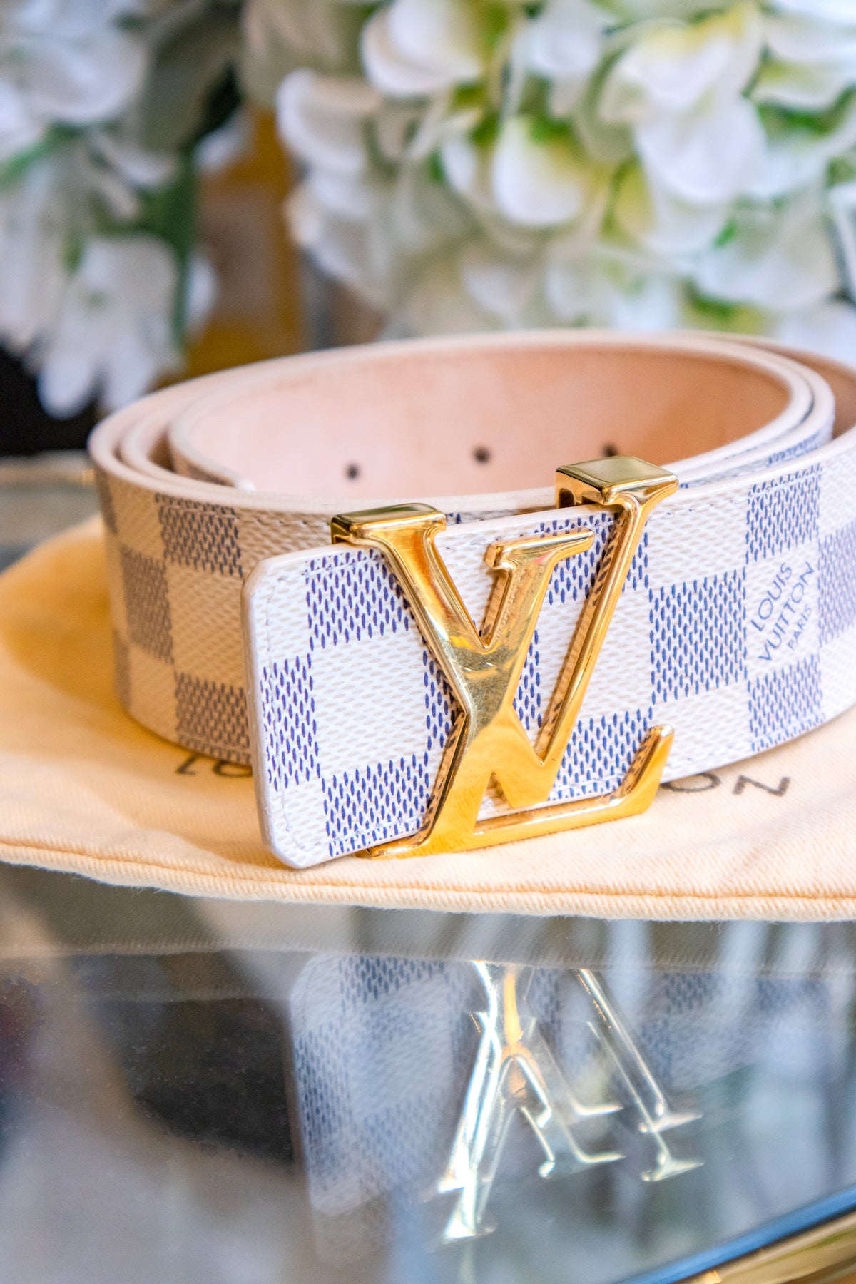 Louis Vuitton - Gürtel in Damier Azur