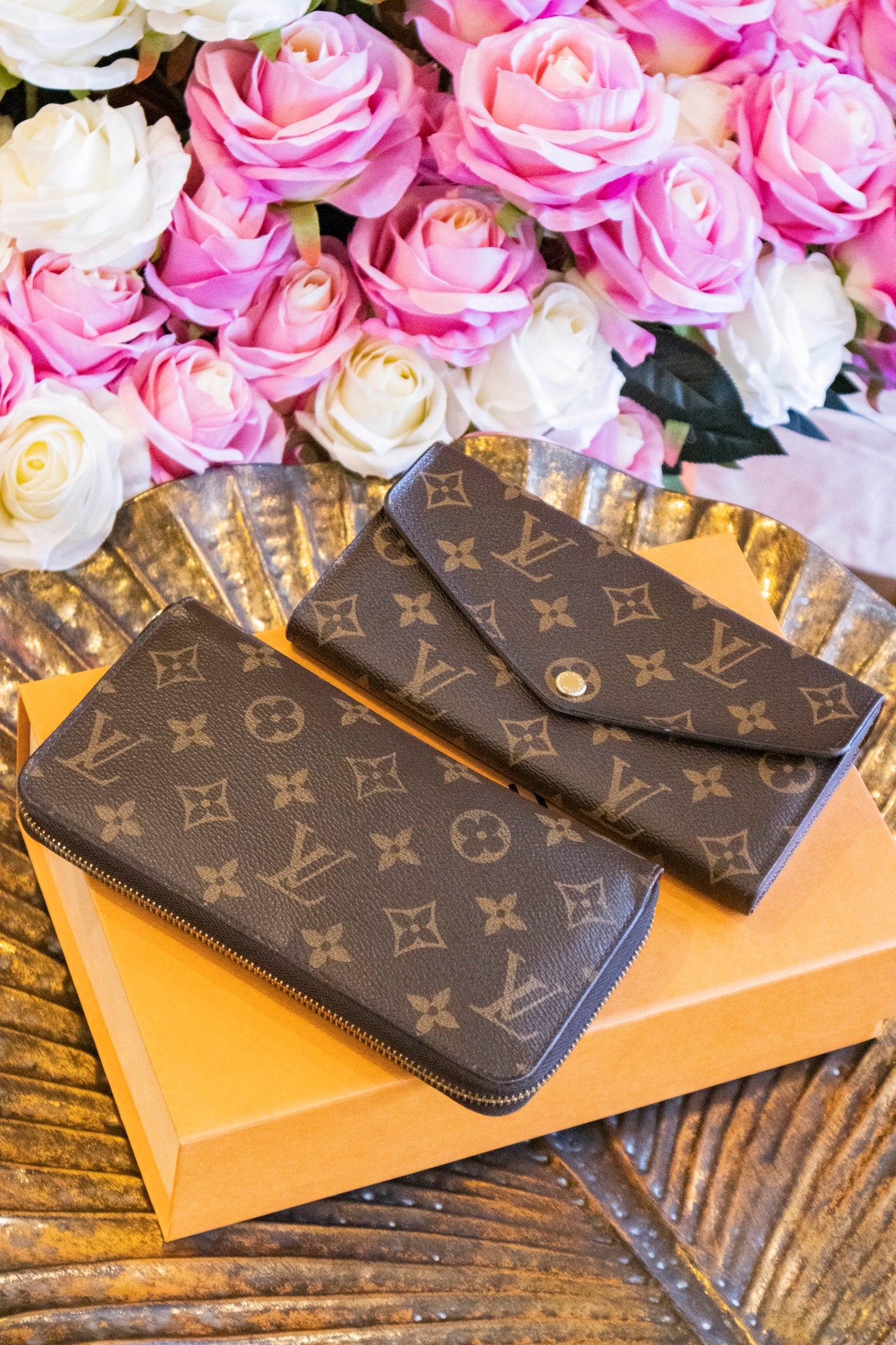 Louis Vuitton - Zippy Geldbörse Monogram Canvas braun