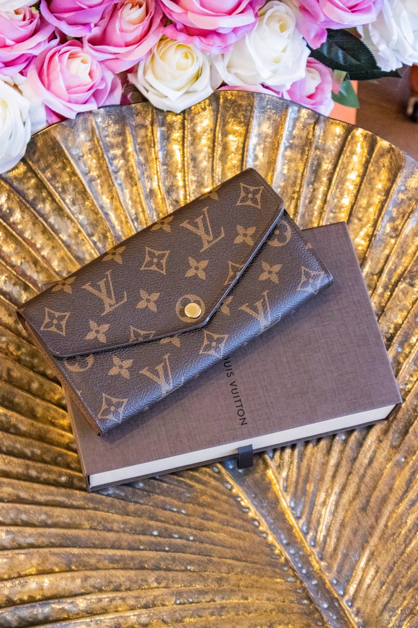 Louis Vuitton - Geldbörse Sarah Monogram Canvas braun