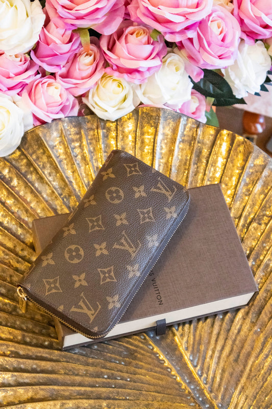 Louis Vuitton - Zippy Geldbörse Monogram Canvas braun