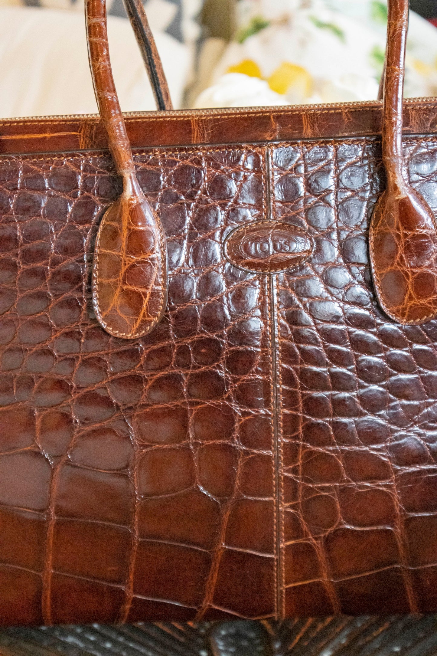 Tod’s - Krokodilleder Crossbody Bag braun