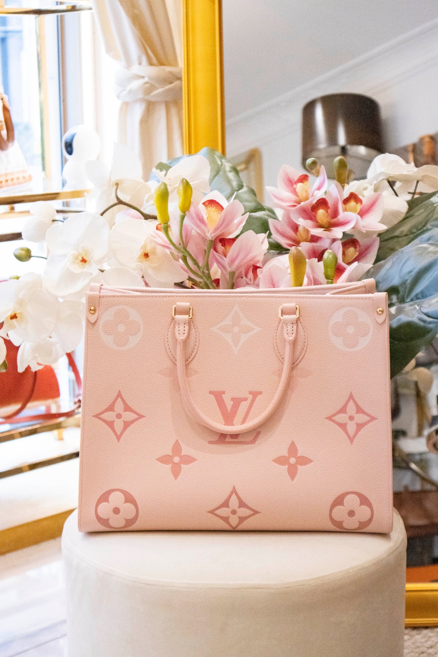 Louis Vuitton - On the Go MM Limited Edition by the Pool Leather Rose