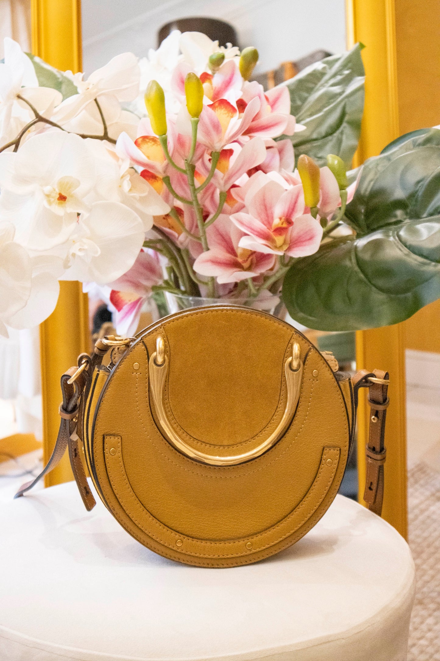 Chloé - Pixie Gold Leder und Veau Velours