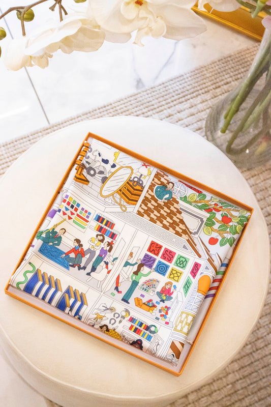 Hermès - Seidentuch 90 "La Maison des Carres"