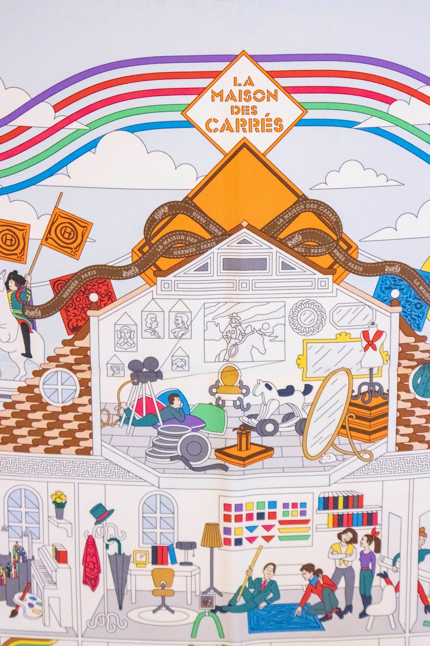 Hermès - Seidentuch 90 "La Maison des Carres"