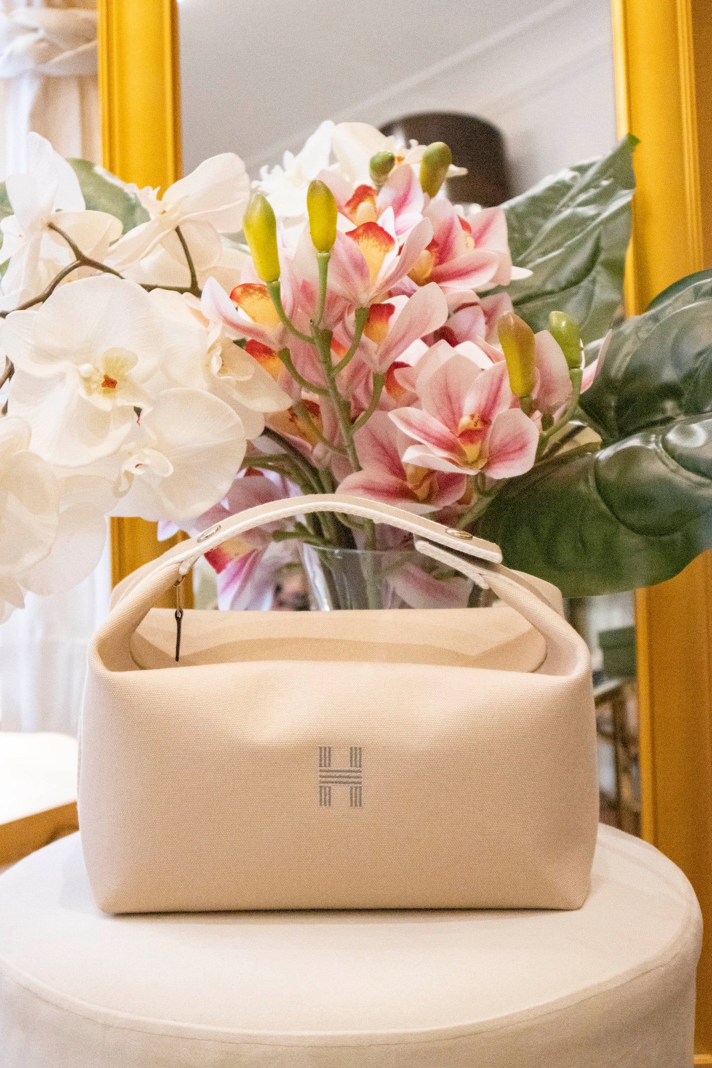 Hermès - Kulturbeutel Brides à Brac grosses Modell Naturelle aus Baumwolle