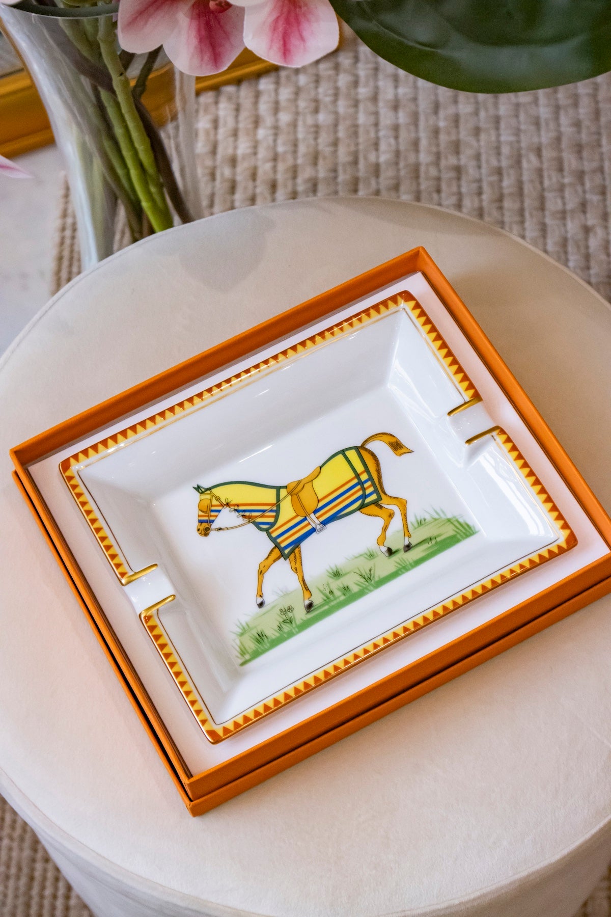 Hermès - Aschenbecher Cheval Déco gelb