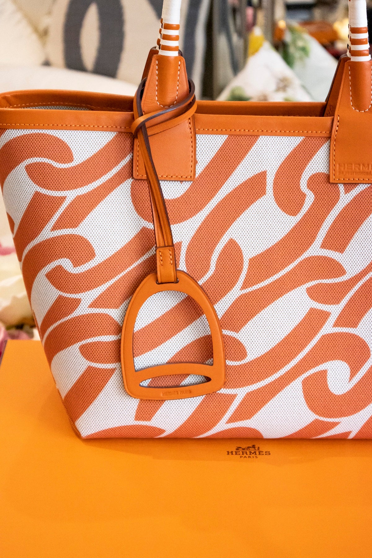 Hermès - Stable Tote Bag Orange Beige