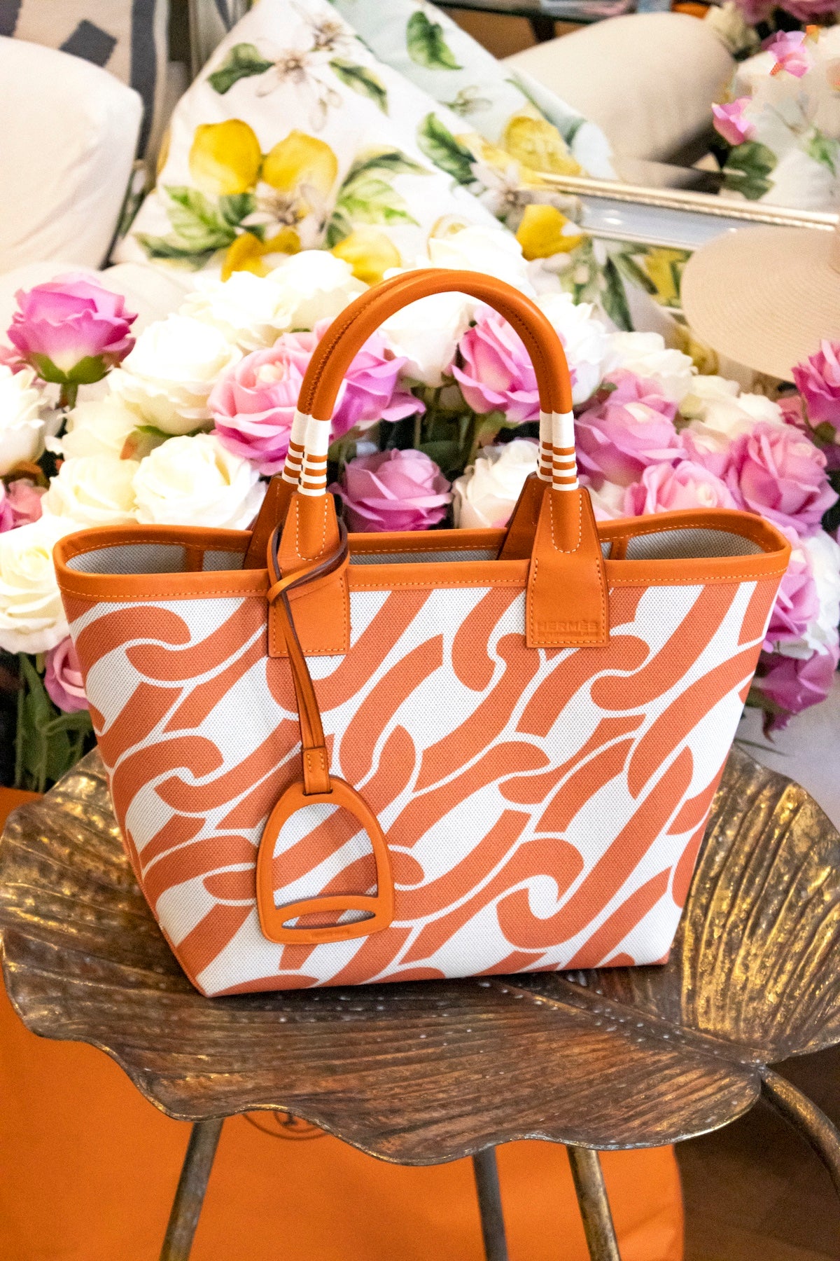 Hermès - Stable Tote Bag Orange Beige
