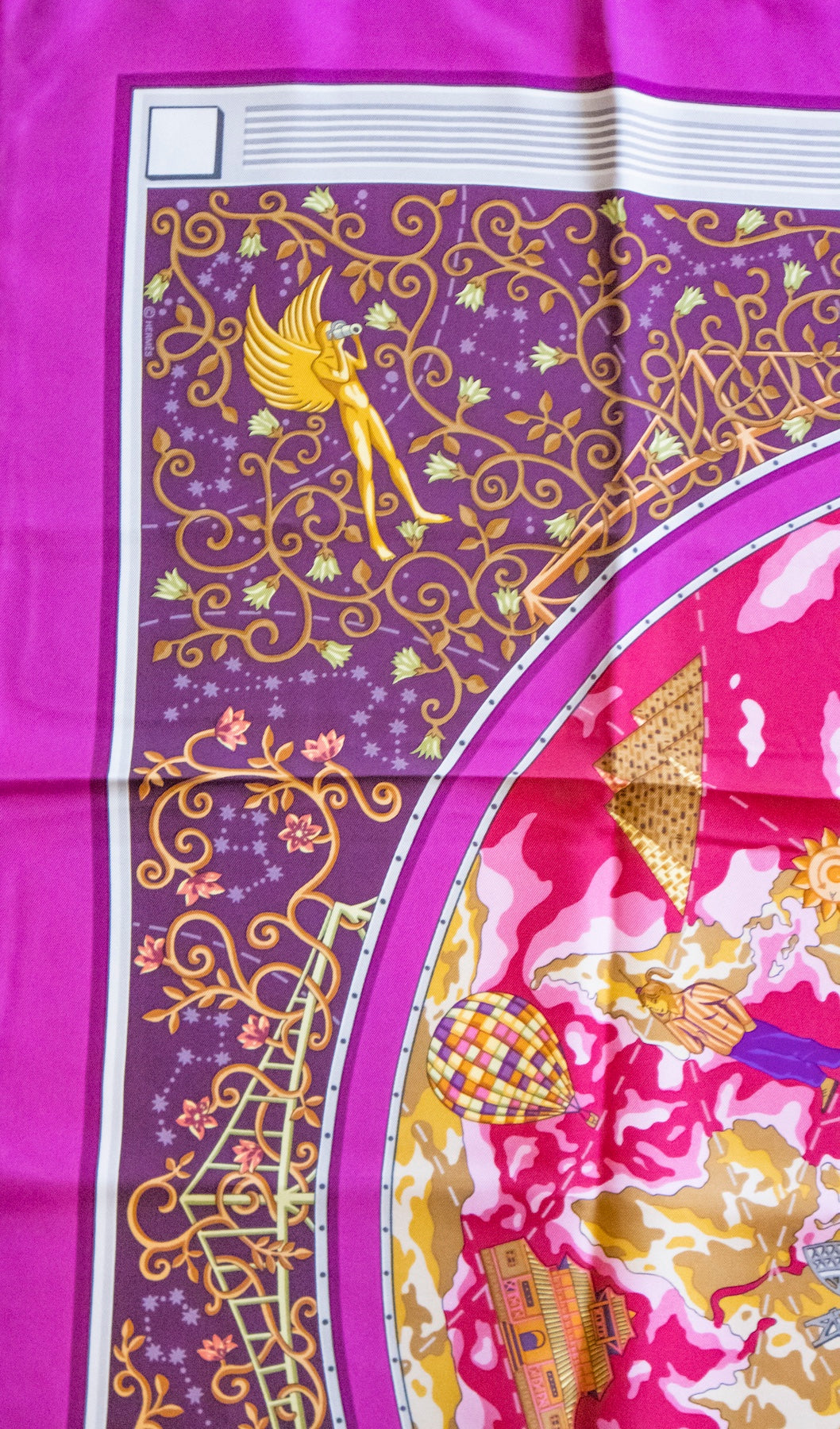 Hermès - Seidentuch 90 Fuchsia
