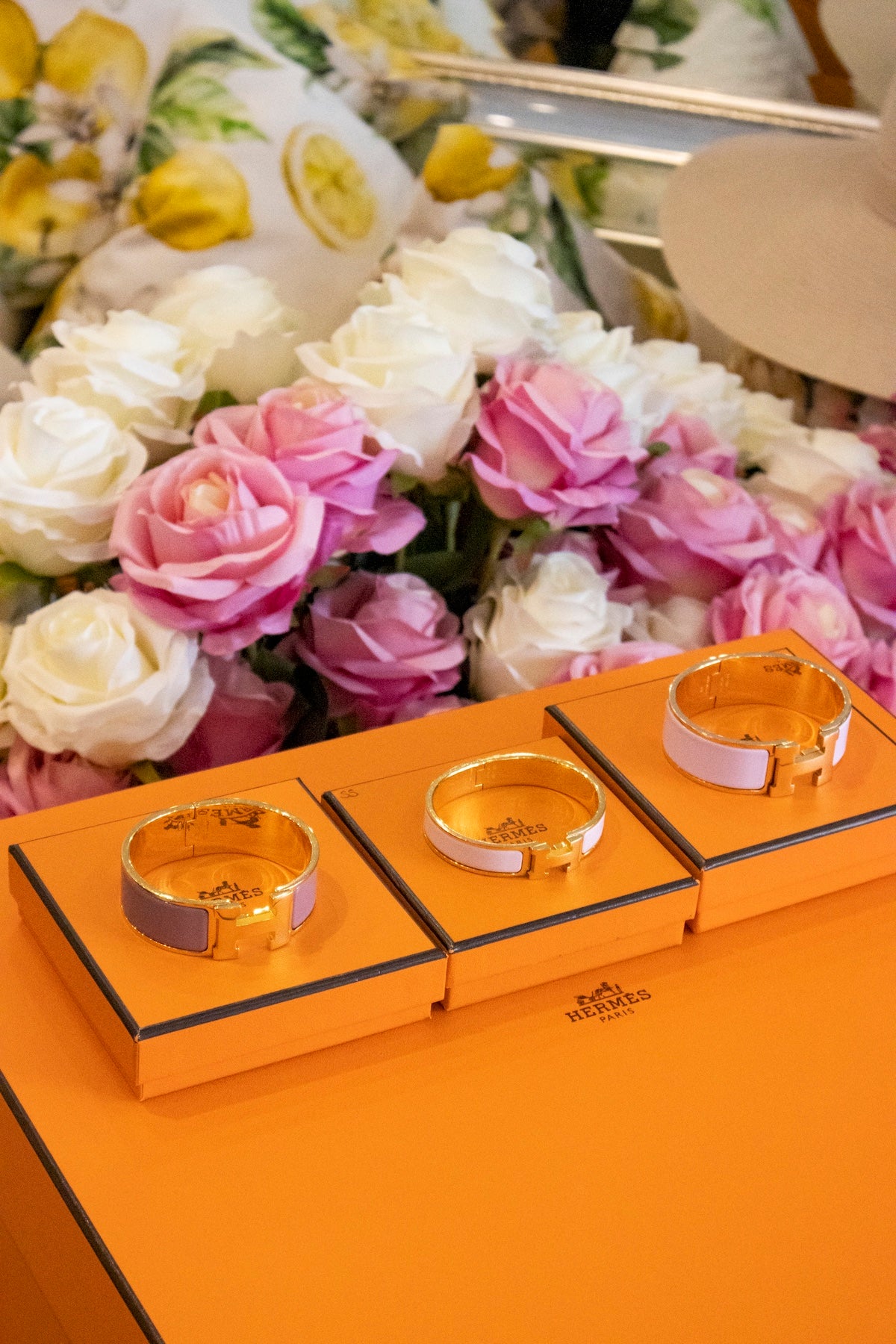Hermès - Bracelet Clic Clac H Plaque or Rose Candeur Gelbgoldfarben