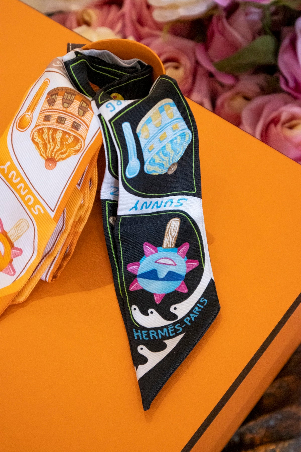 Hermès - Twilly Funny Sunny Ice Cream Orange and Black