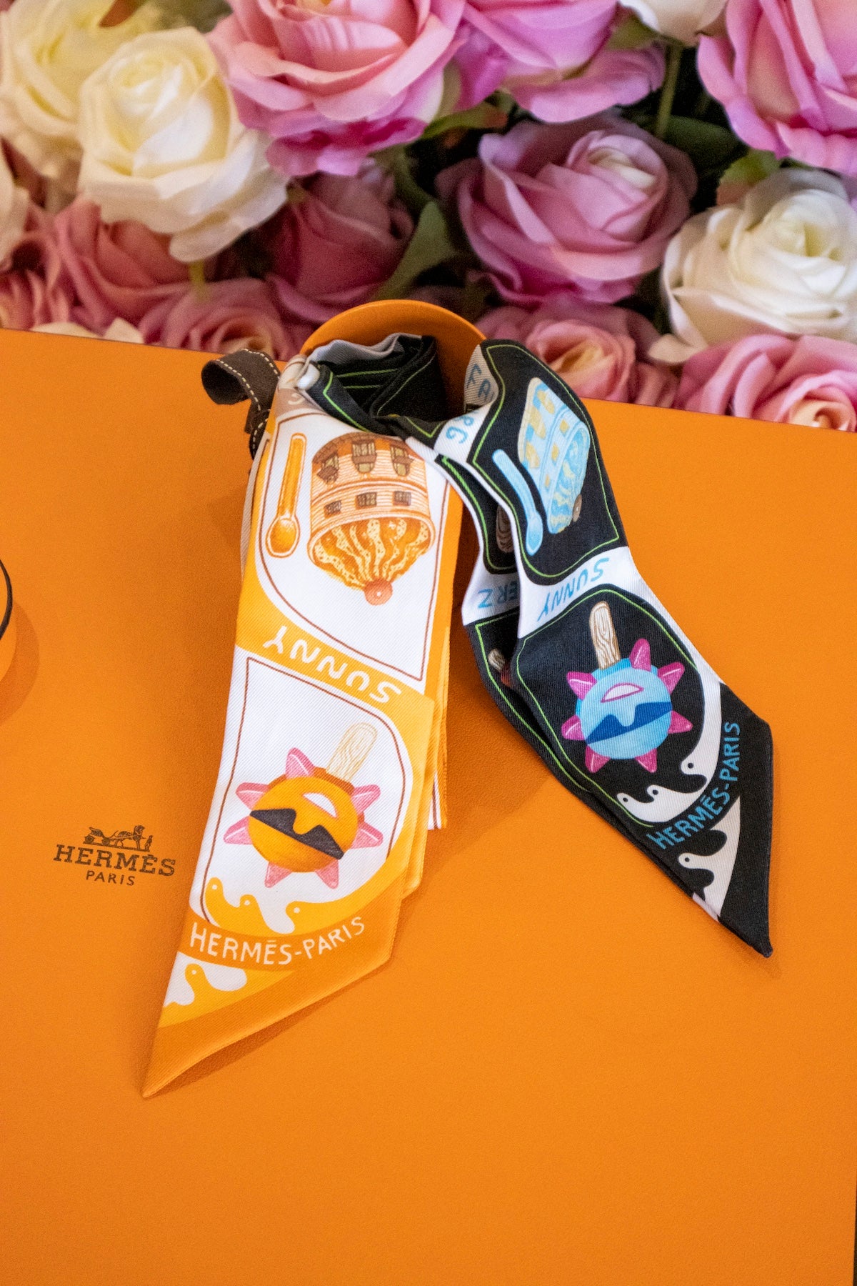 Hermès - Twilly Funny Sunny Ice Cream Orange and Black