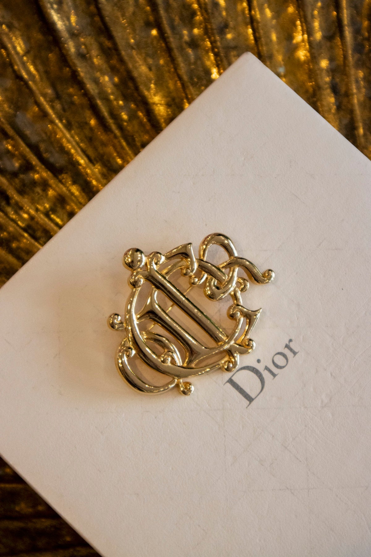 Christian Dior - Goldene Vintage Brosche