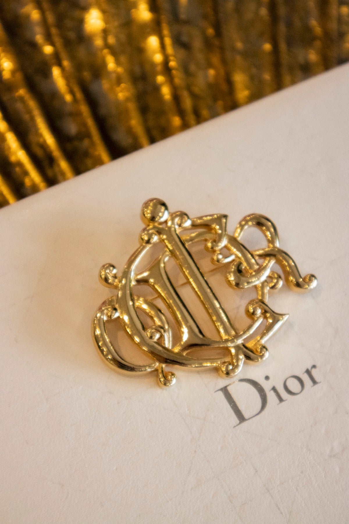 Christian Dior - Goldene Vintage Brosche