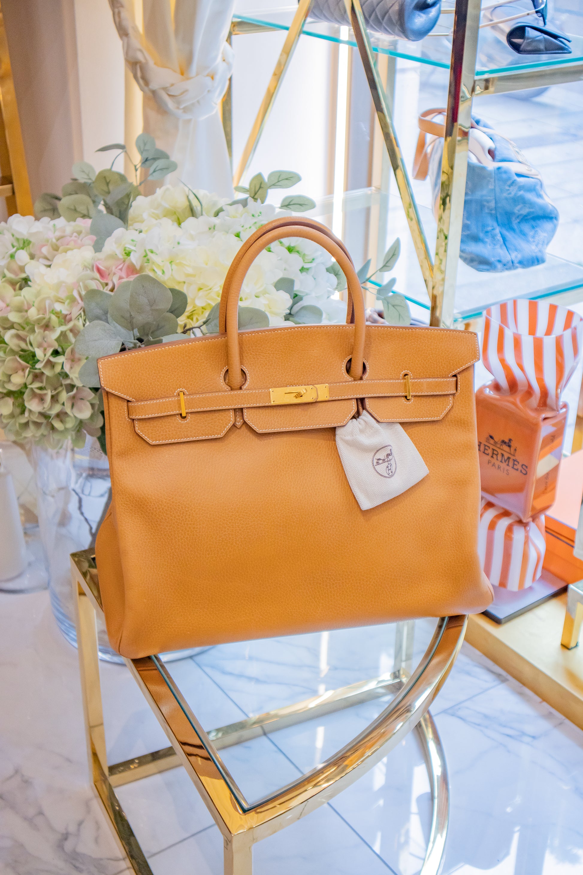 Hermès Birkin Bag 40 Fjord Leder Goldene Hardware – AS Luxury