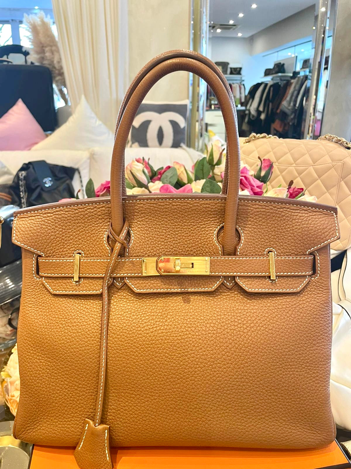 Hermès Birkin - 30 Gold Taurillon Clemence Golden Hardware