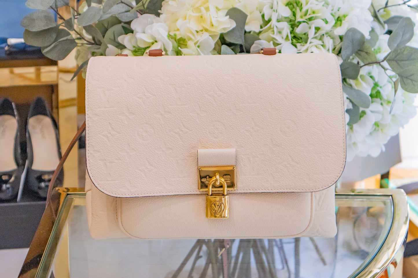Louis Vuitton - Monogram Empreinte Leather Marignan Creme Caramel