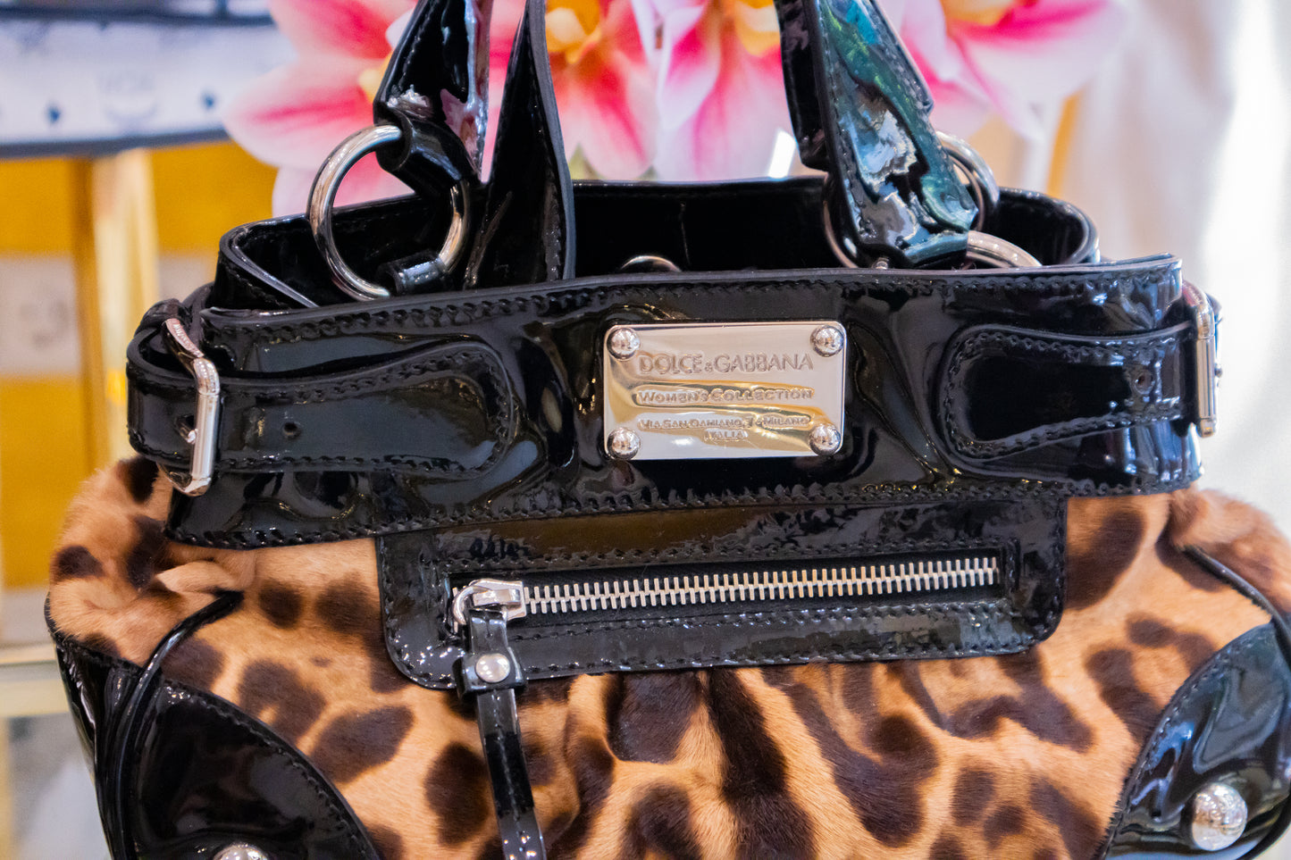 Dolce & Gabbana - Miss Easy Way Mini Patent & Leopart