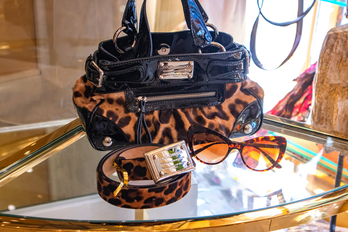 Dolce & Gabbana - Miss Easy Way Mini Patent & Leopart