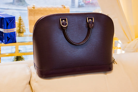 Louis Vuitton - Alma Aubergine Epi Leder