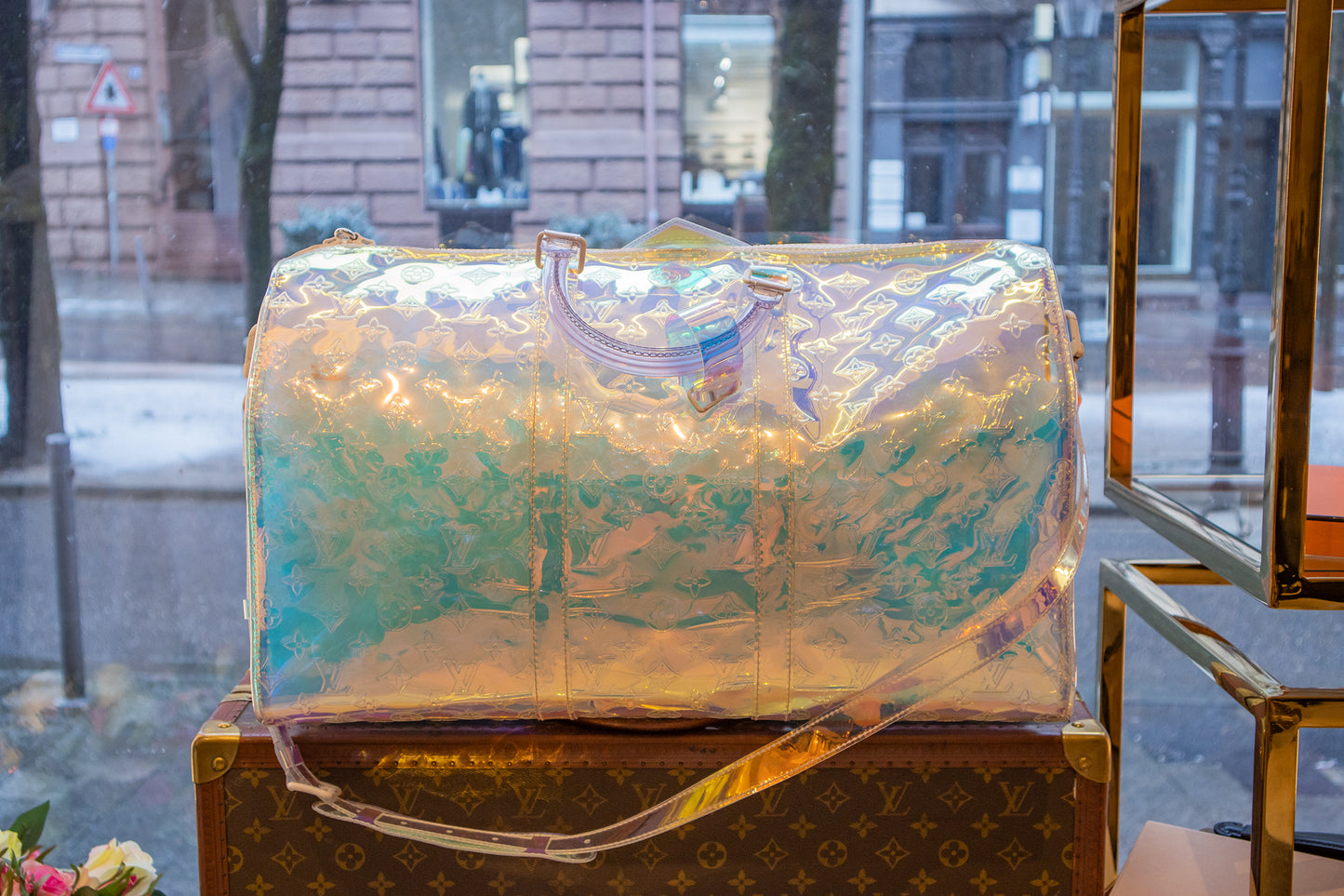 Louis Vuitton - X Virgil Abloh Monogram PVC Prisma Keepall Bandouliere 50