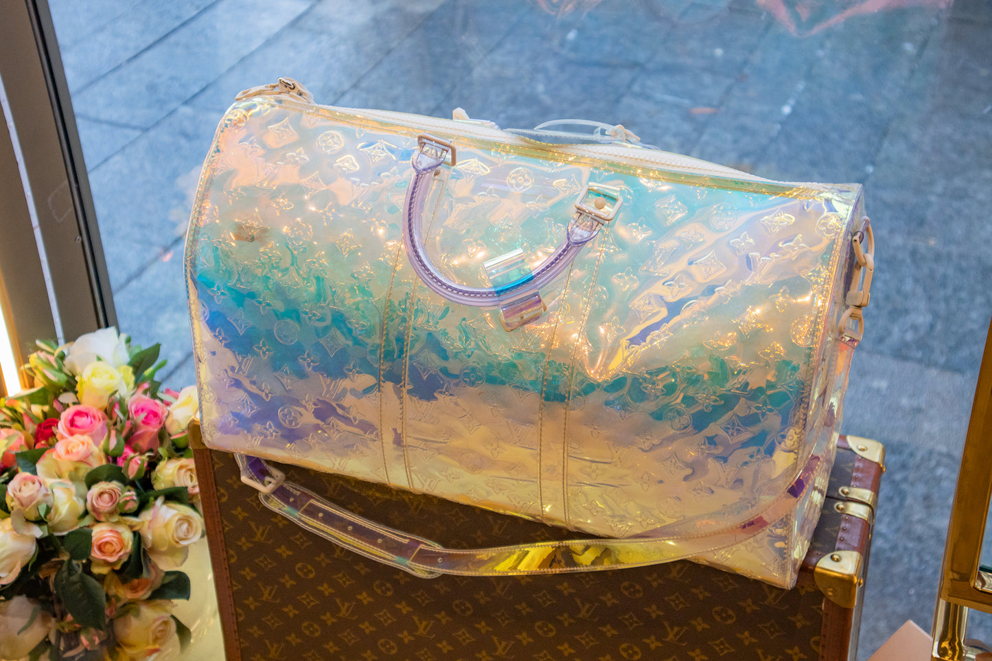 Louis Vuitton - X Virgil Abloh Monogram PVC Prisma Keepall Bandouliere 50