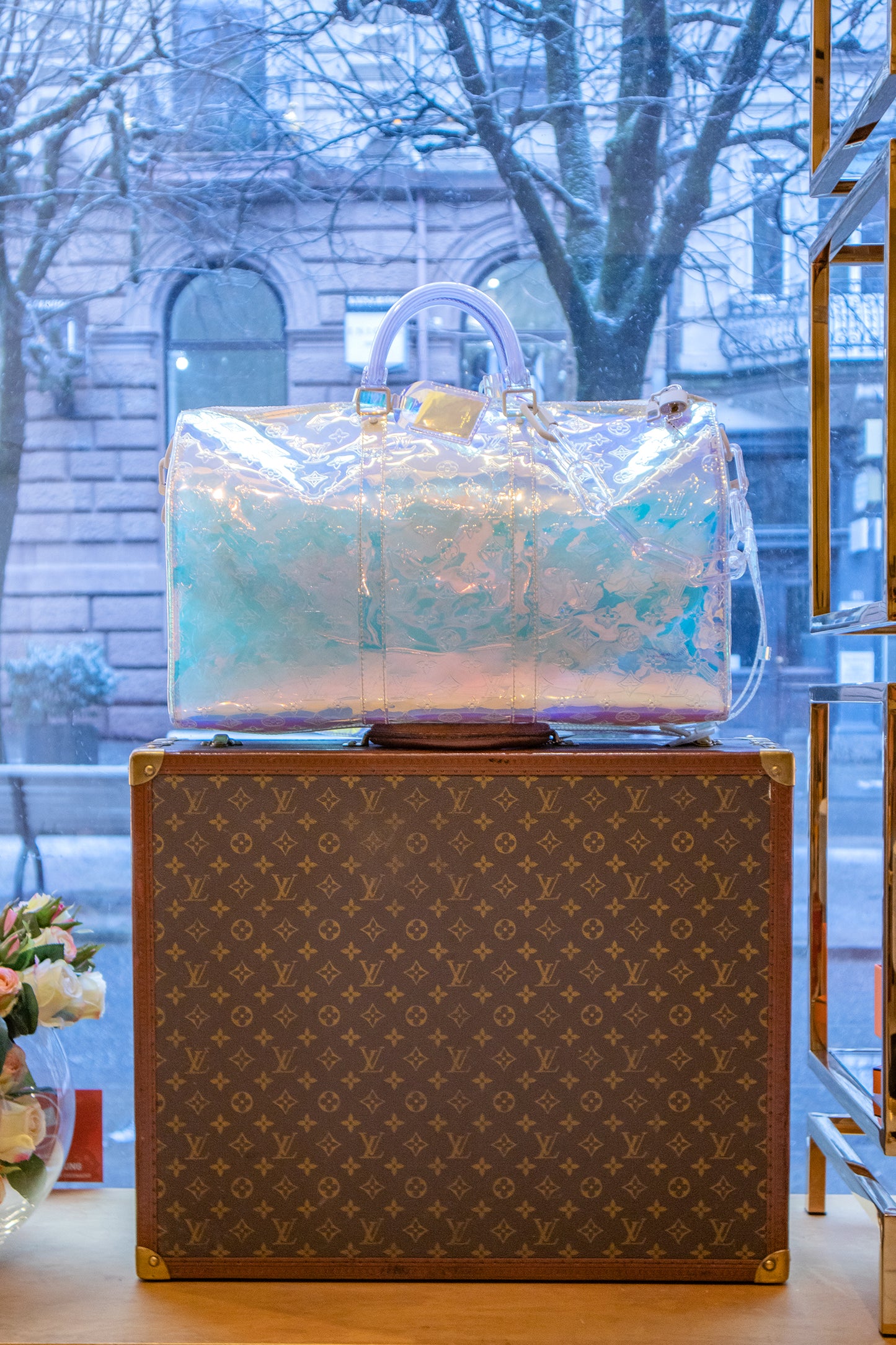 Louis Vuitton - X Virgil Abloh Monogram PVC Prisma Keepall Bandouliere 50