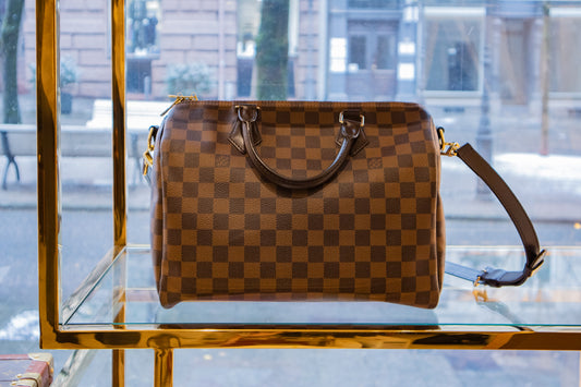 Louis Vuitton - Speedy Damier Ebene Canvas mit Schulterriemen