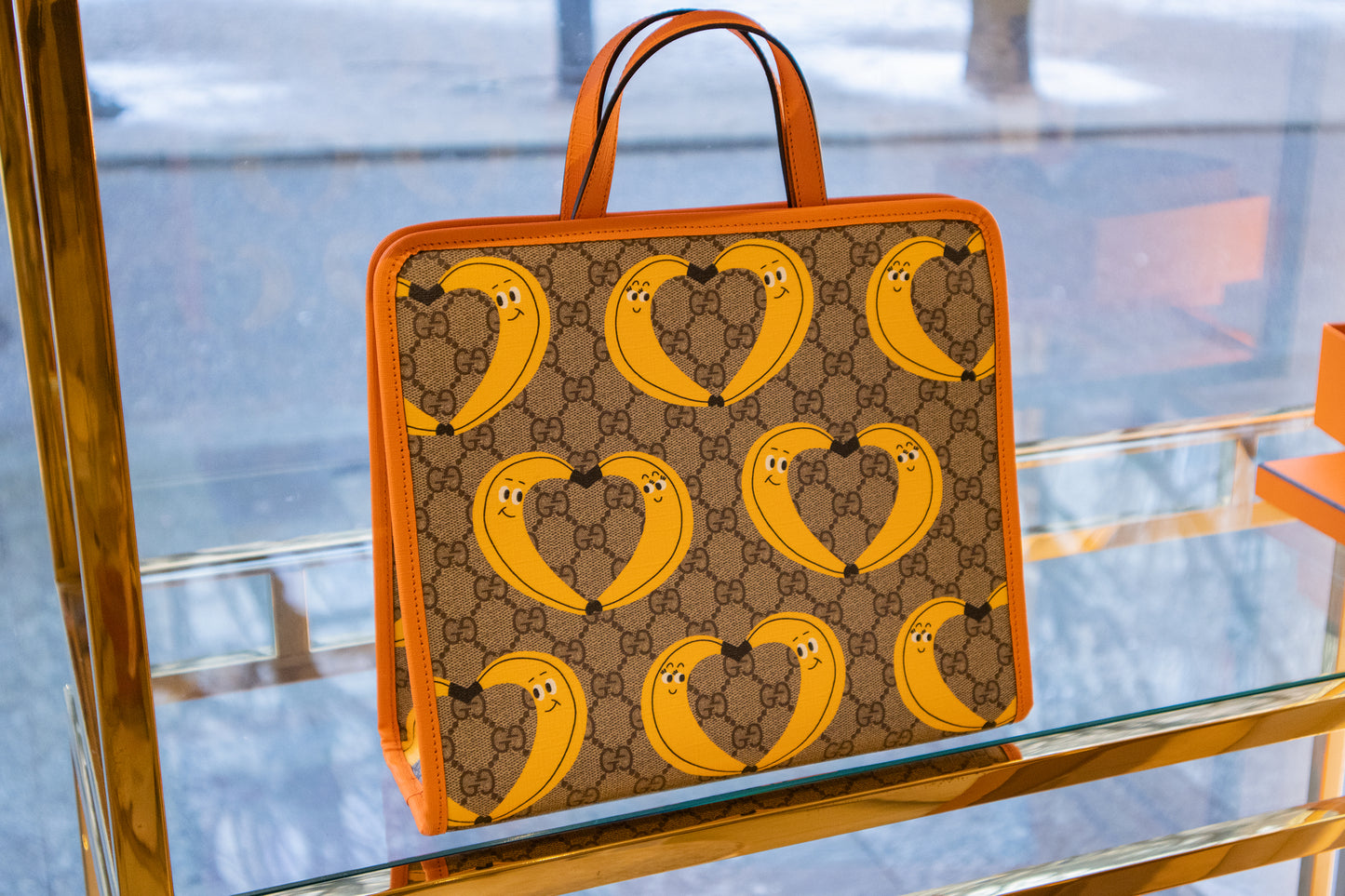 Gucci - Beige GG Supreme canvas BANANA PRINT Tote Bag
