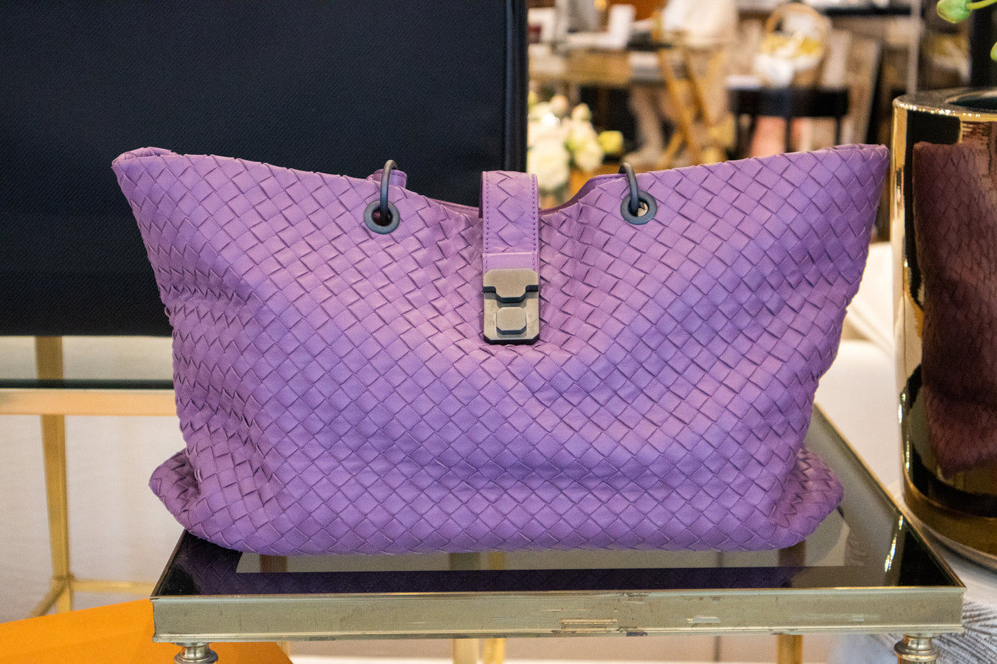 Bottega Veneta - Shopper Leder Violett