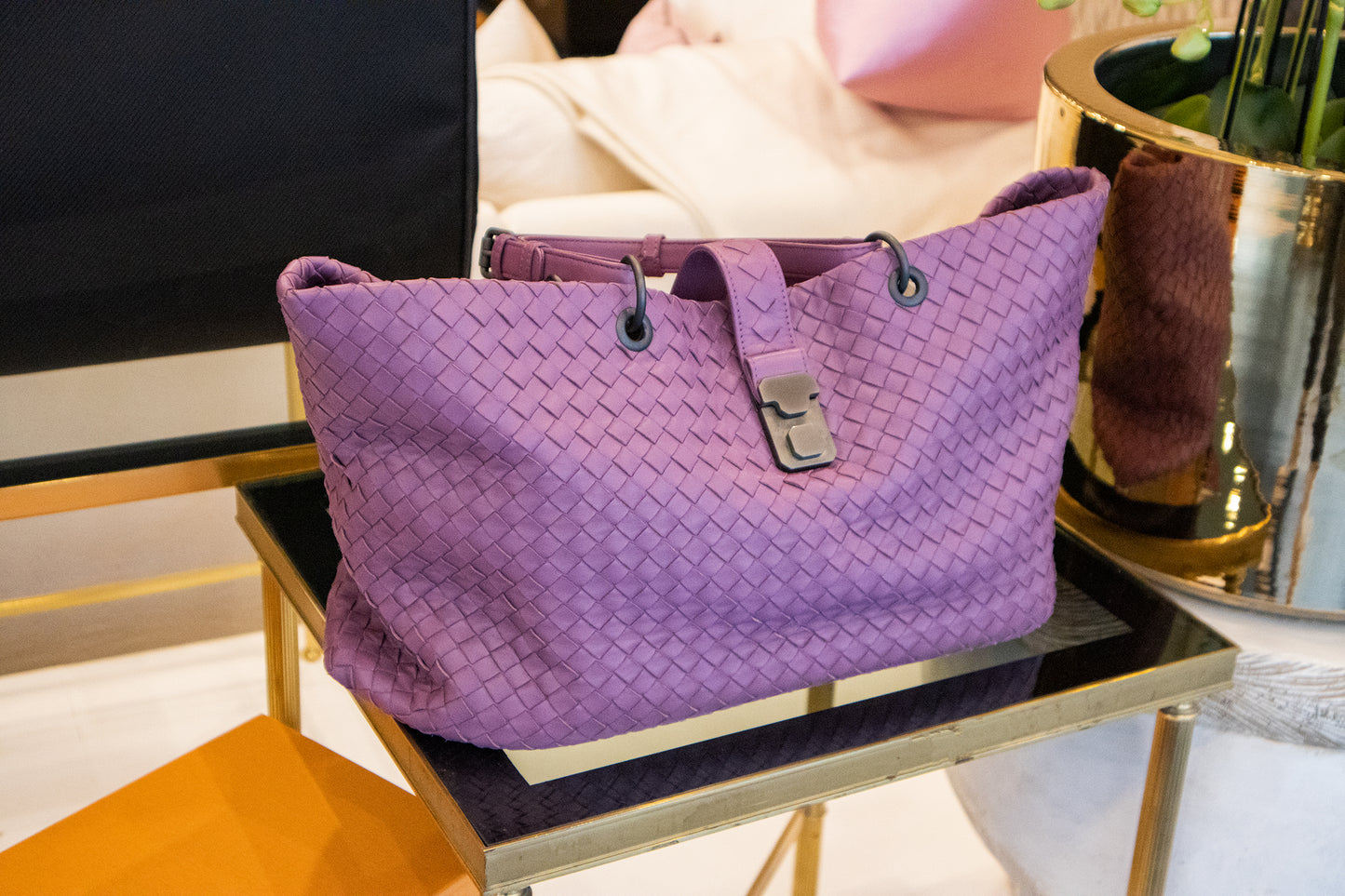 Bottega Veneta - Shopper Leder Violett