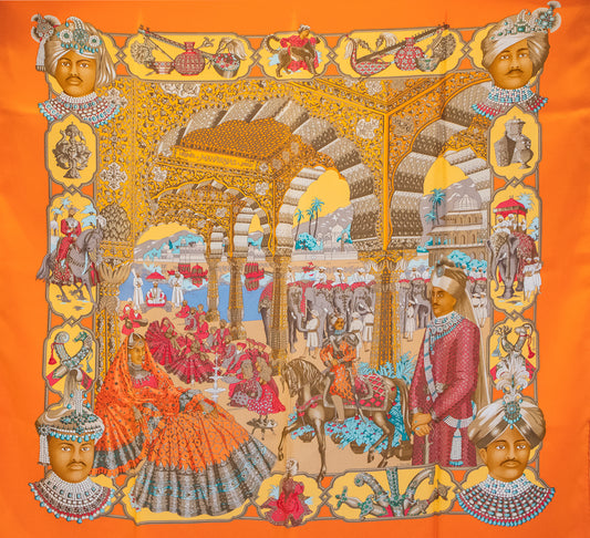Hermès - Seidentuch 90 Indien „Splendeurs des Maharadjas by Catherine Baschet“