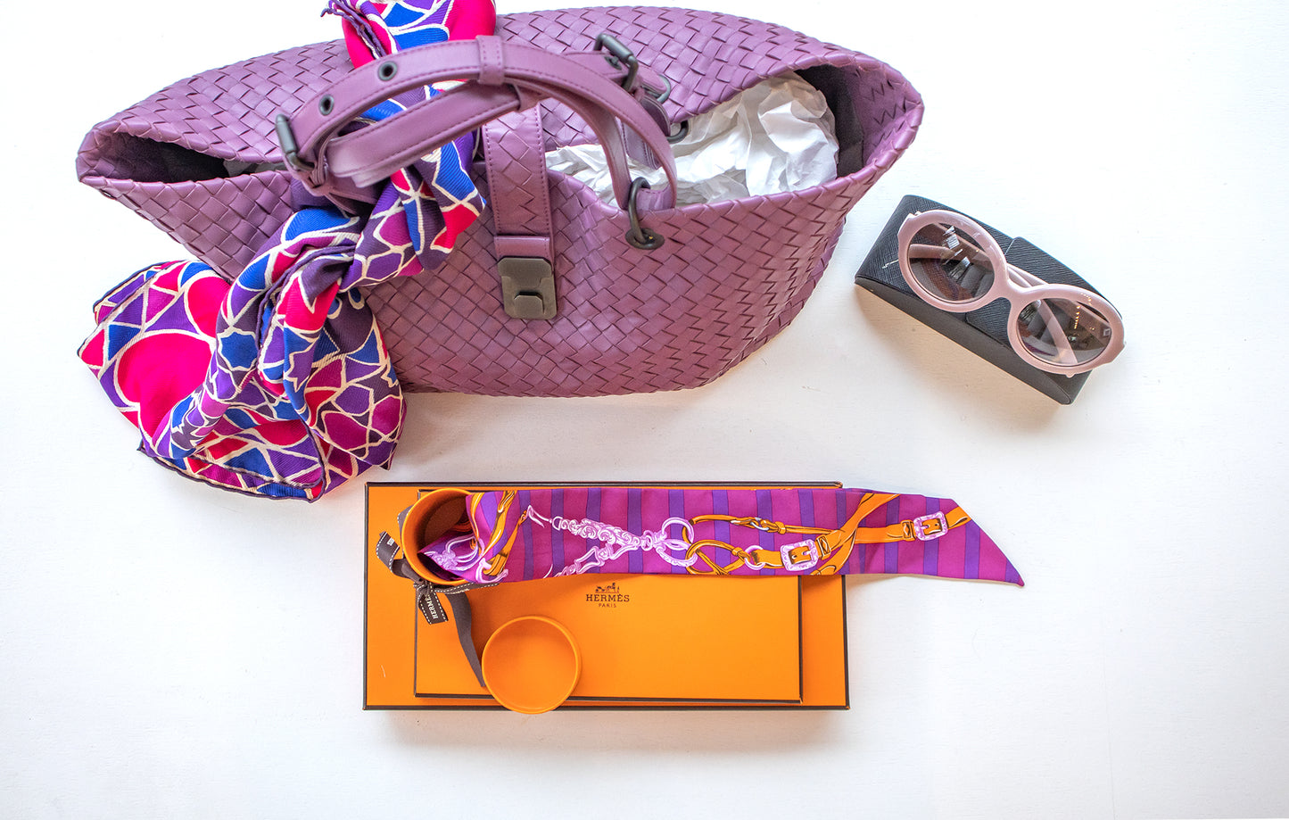 Hermès - Twilly Seide Lila