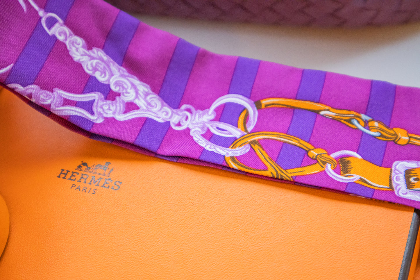 Hermès - Twilly Seide Lila