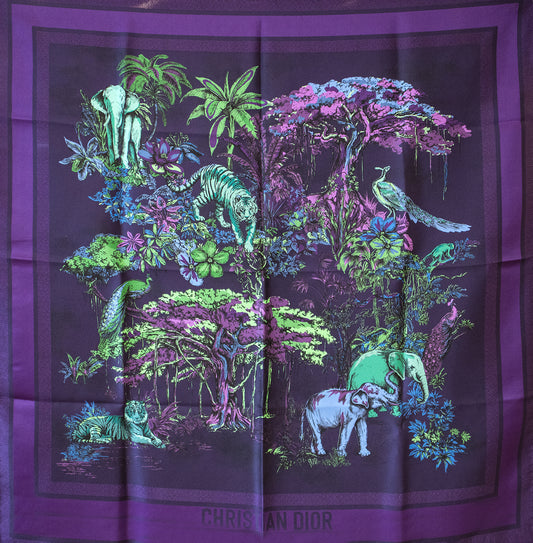 Dior - Seidentuch Lila Wildlife
