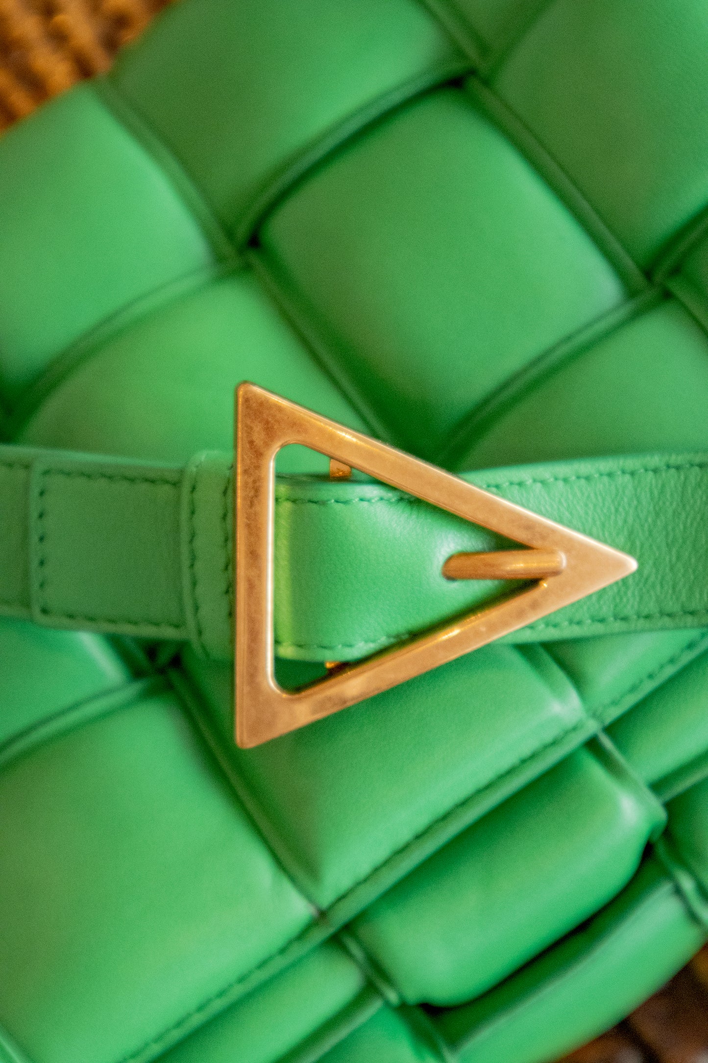 Bottega Veneta - Cassette Padded Leder Cross Body Grün