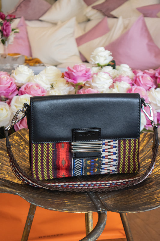 Etro – Bestickte Tasche in Schwarz