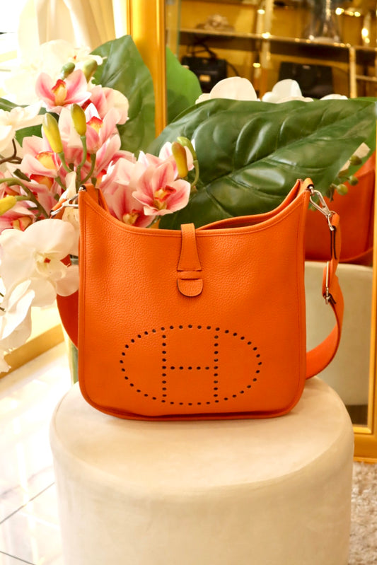 Hermès - Evelyne aus Leder in Orange