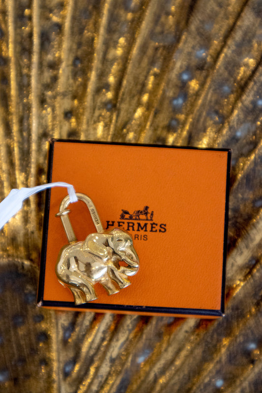 Hermès - Elefant Cadena Charm Schloss Gold Plated
