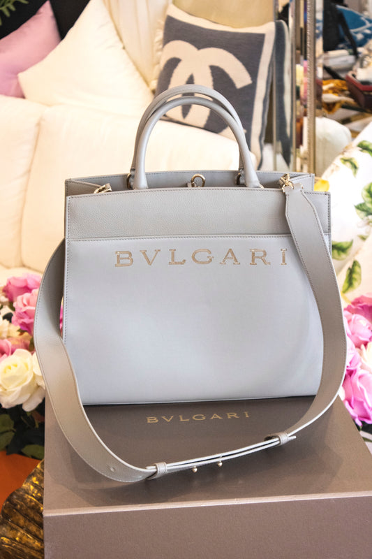 Bulgari - Tote Shoulder Bag in Grau Fullset